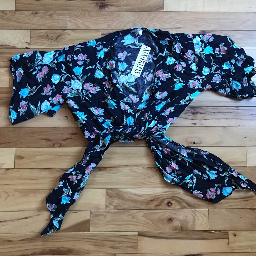 XIX Palms kimono top